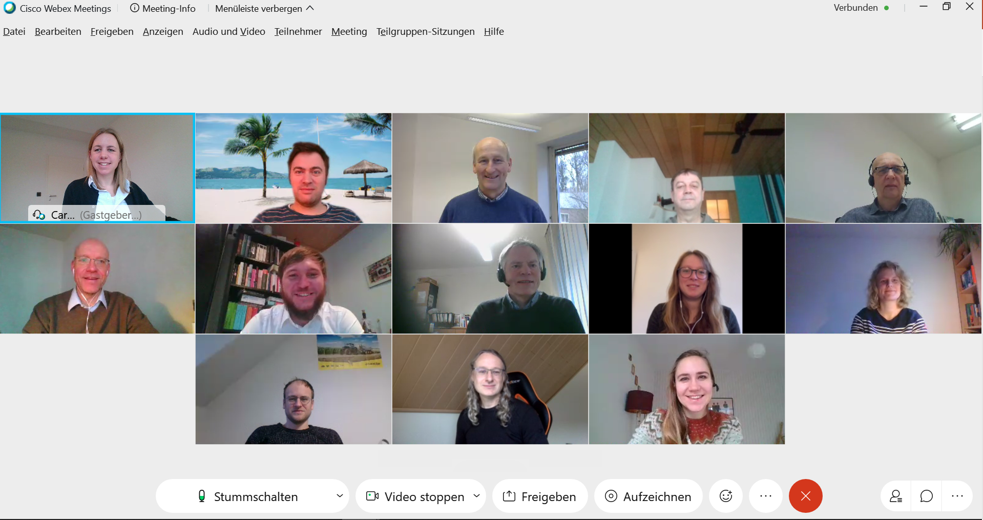 Screenshot des Online-Meetings vom 27. Januar 2021